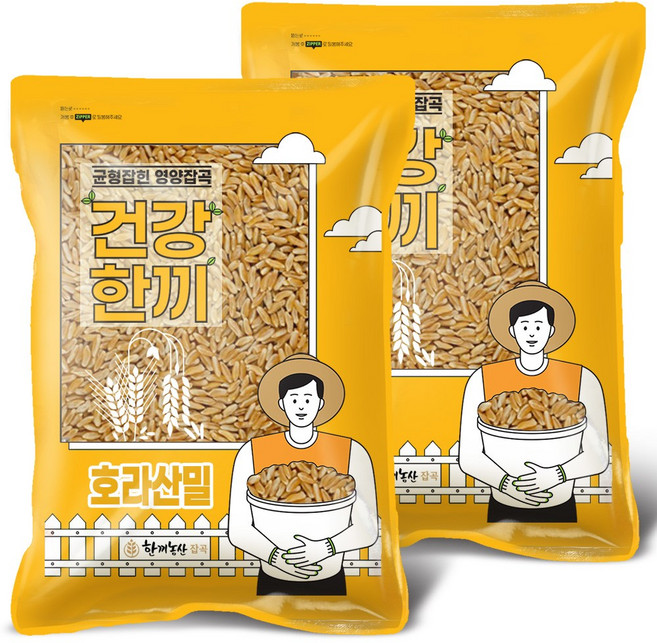 한끼농산 고대곡물 호라산밀, 2kg, 2개