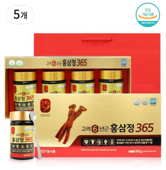 한삼수 홍삼정365 4p (신형) 선물세트, 240g, 20개