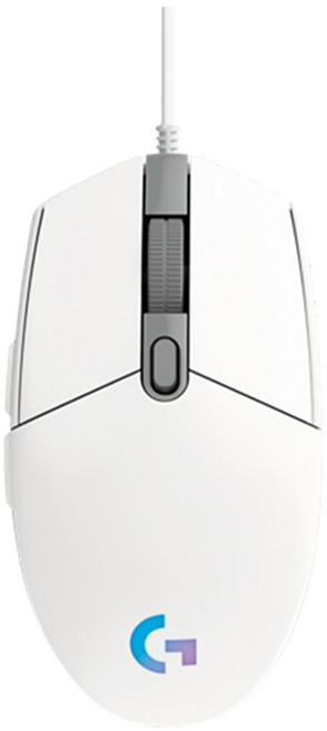 로지텍 G102 라이트싱크 게이밍 유선 마우스, 화이트