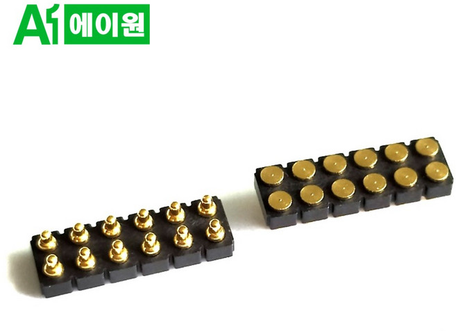 2.54피치 높이 3.5mm 12핀 SMT 포고커넥터/2.54P 3.5H 12Pin SMT Pogo connector