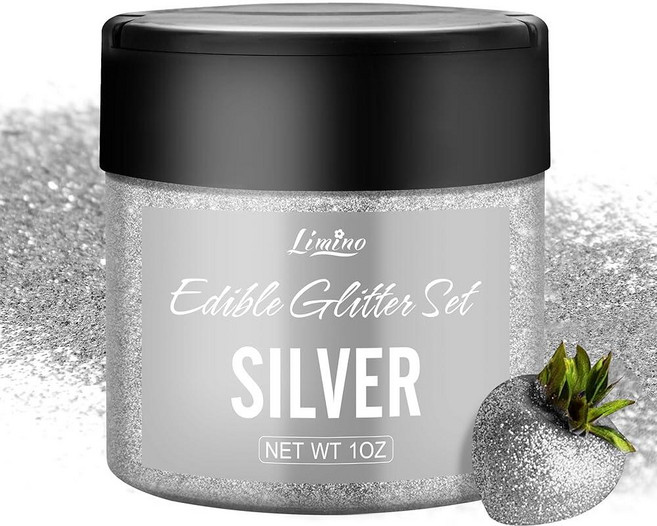 Limino 식용 글리터 실버 1온즈