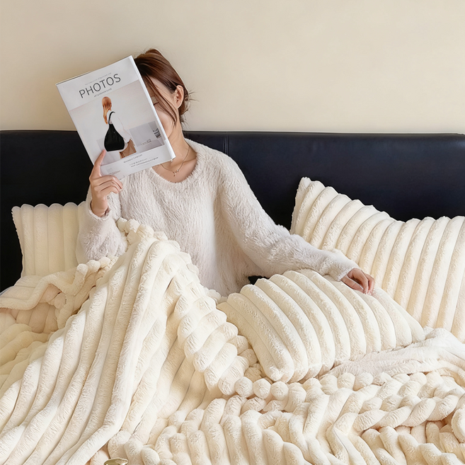 SOTCAR 담요 이중 봄철 침대 소파 무릎 차량용 수면 학교 대형 담요 극세사 이불