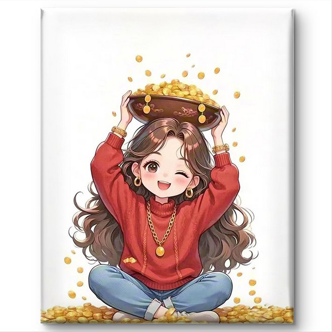 서은이네 캔버스형 보석십자수 DIY 키트 비즈 십자수 액자형 40x50cm, MA12, 1세트