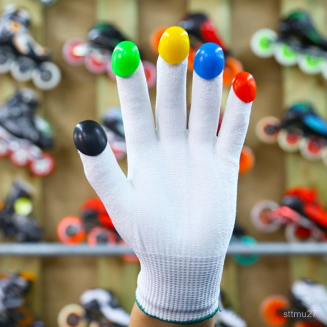 빙상용 개구리 장갑 스피드 스케이팅 아이스 장갑 쇼트 트랙 커팅 핑거 버클, XS - 8-12세, XS - 8-12세 × 풀 핑거 버클 5색 5개세트-장, 1개