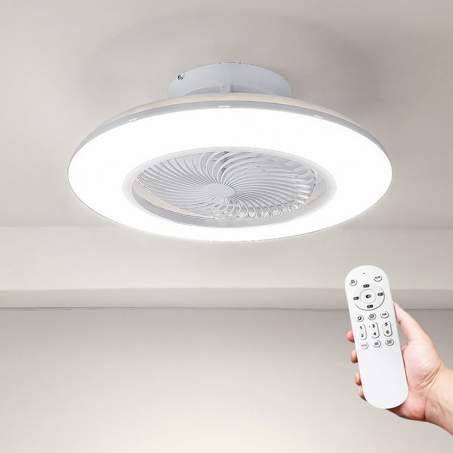 알라딘라이팅 스윙 실링팬 날개없는 서큘레이터 조명 천장 선풍기 600, 화이트