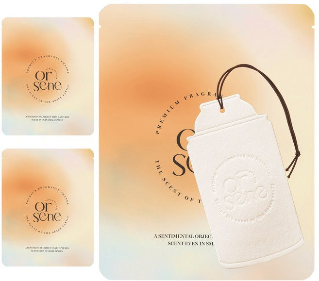 올센느 종이 방향제 블랙베리앤베이 사쉐 옷장 차량용 룸미러 방향제, 3개