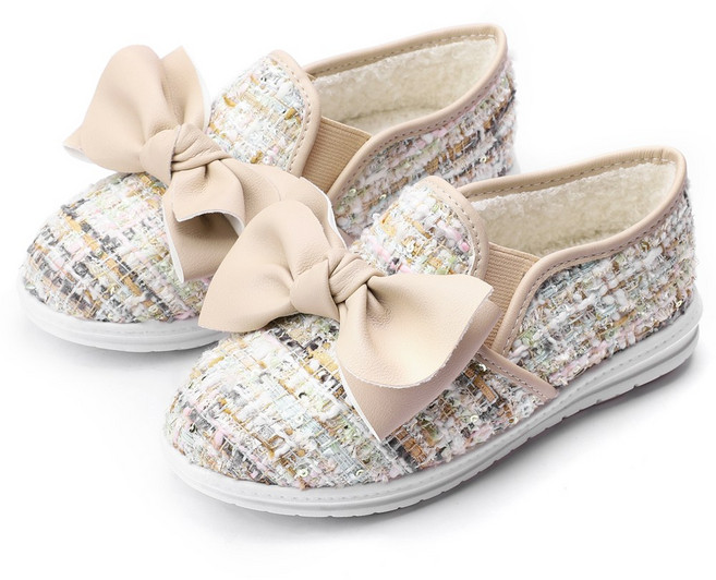 달콩슈 아동용 뽀송뽀송 털구두 리본 운동화 착화감 DGF07