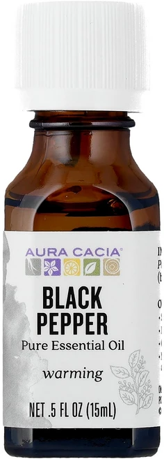 아우라 카시아 순수 에센셜 오일 블랙 페퍼 15ml (0.5 fl oz) AUR-91220 - 쿠팡