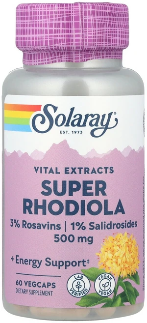 솔라레이 수퍼 홍경천 뿌리 추출물 500 mg 식물성 캡슐 60 정, 1개 - 쿠팡