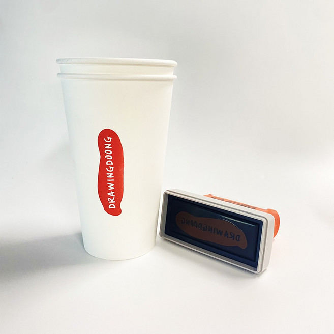 주문제작 카페 컵홀더 택배박스 의류용 큰사이즈 로고 스탬프, 빨강