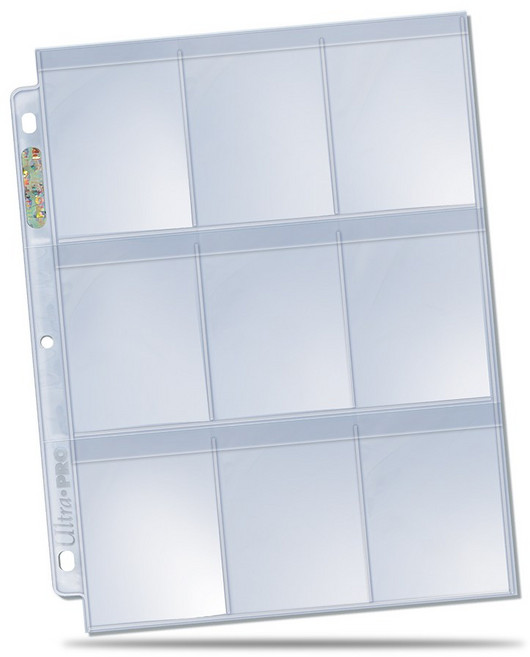 (25장) 9포켓 플래티넘 시큐어 (Secure )페이지 울트라프로 Ultra_pro 속지 앨범 포카 바인더 속지 포토카드 스포츠카드 야구 농구 유희왕 더컬렉터스
