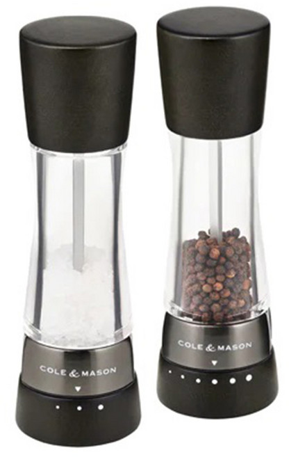 [콜앤메이슨] 더웬트 소금 후추 그라인더 선물 세트, 메탈그레이, 1개