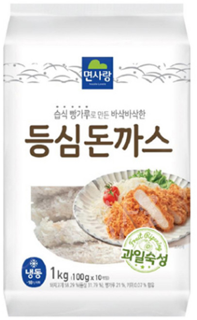 면사랑 등심돈까스, 1kg, 2개