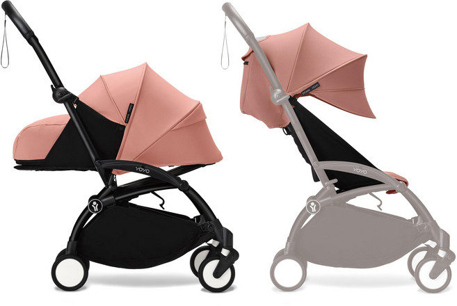 Stokke(스토케)[공식][세트 상품][파리 발][커스터마이즈 가능]신생아~22㎏ YOYO3(요요) 유모차 블랙 프레임/뉴본 팩 & 6+ 컬러 팩 생강 패션 커스터마이즈, 상세페이지 참조