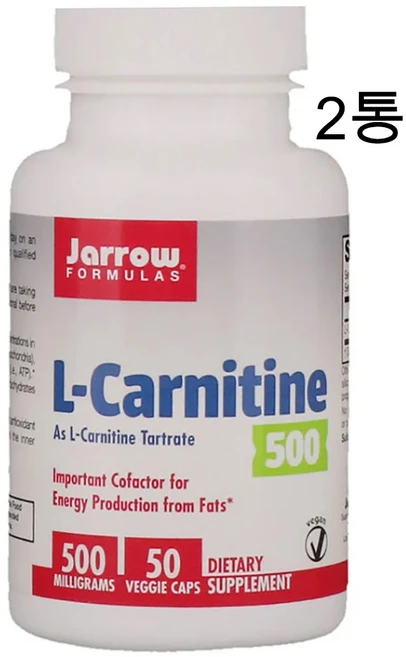 재로우 L-카르니틴 500mg 캡슐, 50정, 2개 - 쿠팡