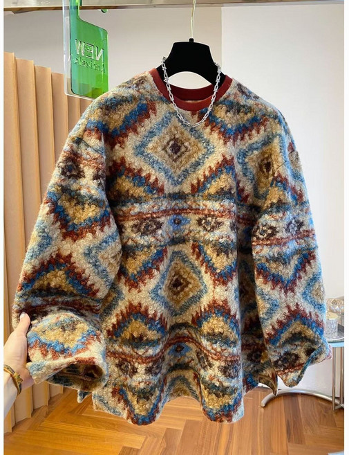 여성 기모 맨투맨 티셔츠 가을 겨울 루즈핏 뽀글이 긴팔티 상의 캐주얼 도톰 보온 하프 티셔츠 WXY