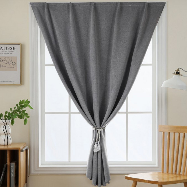 쉽게 붙이는 찍찍이 암막 커튼 간편한 창문 원룸 자취방 벨크로