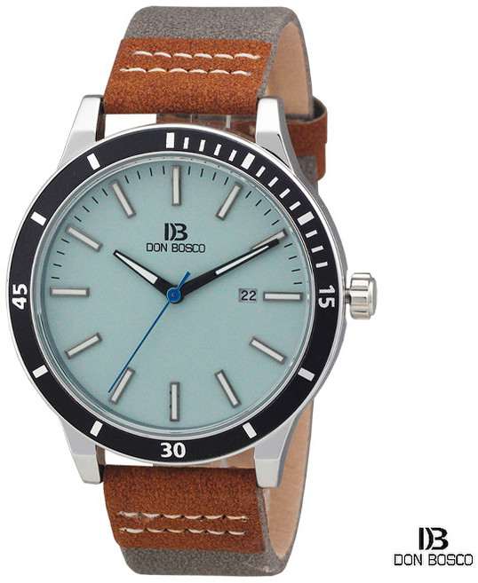 돈보스코 남성용 가죽 시계 남자 손목시계 패션시계 블랙브라운 DB-800