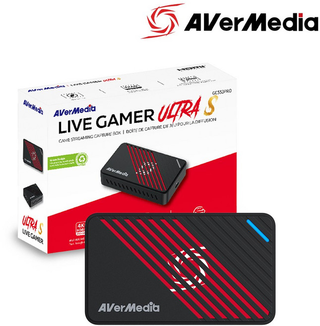 에버미디어 Live Gamer ULTRA S 외장형 캡처카드, 블랙, GC553PRO