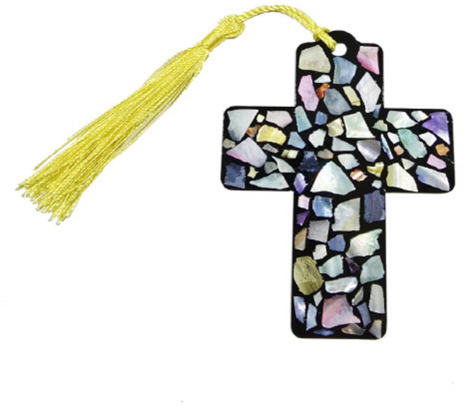 아크릴 공예재료 검정 아크릴 십자가 책갈피 (10개입), 1개, 공에품