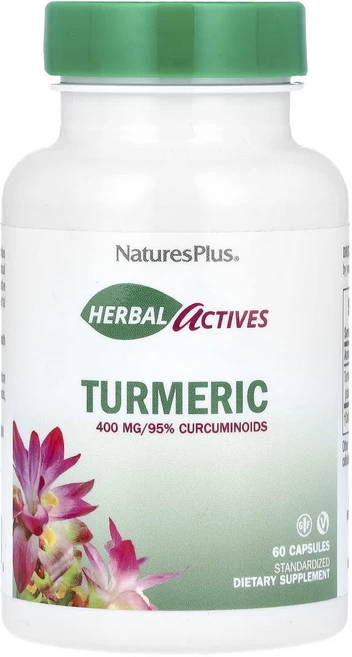 NaturesPlus 허브 액티브 강황 400mg 캡슐 60정, NaturesPlus허브액티브강황400mg캡슐60정, 1개 - 쿠팡