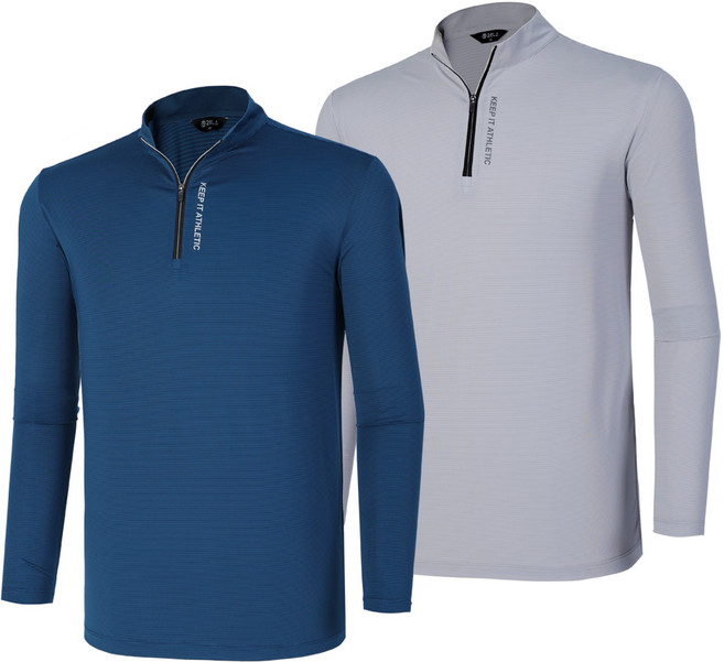 [투엘라] (1+1) 남성 냉감 집업 긴팔 티셔츠_아웃도어 프리즈온