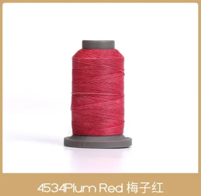 WUTA 70-120m 라운드 왁스 스레드 수리 코드 문자열 폴리 에스터 손 바느질 라인 땋은 팔찌 DIY 액세서리, 03 0.65mm-70m, 25 Plum Red-1spool