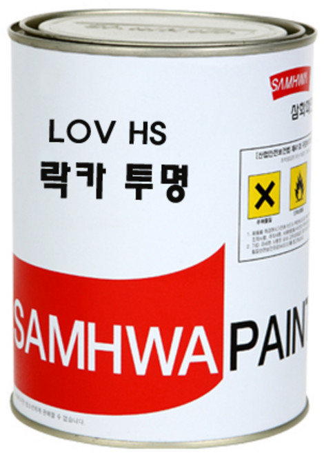 삼화페인트 LOV HS 락카페인트 투명, 1개, 투명 무광, 1L