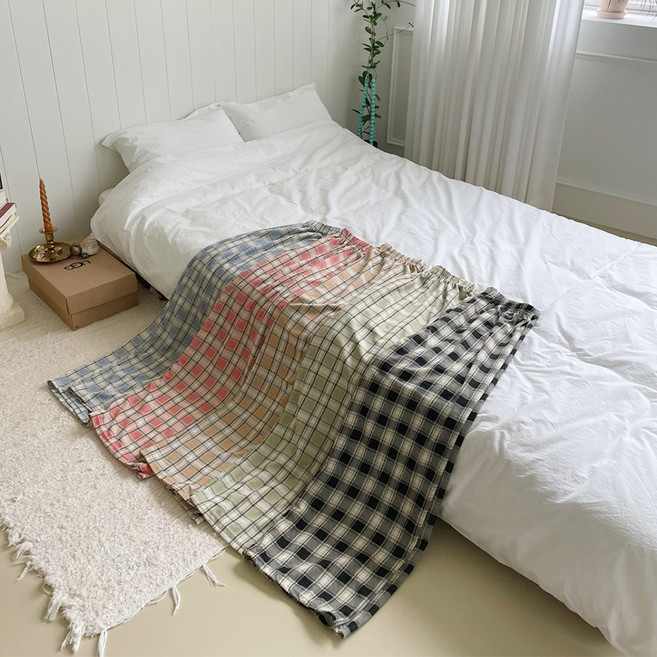 체크 파자마 잠옷 바지 1+1 /1+1+1