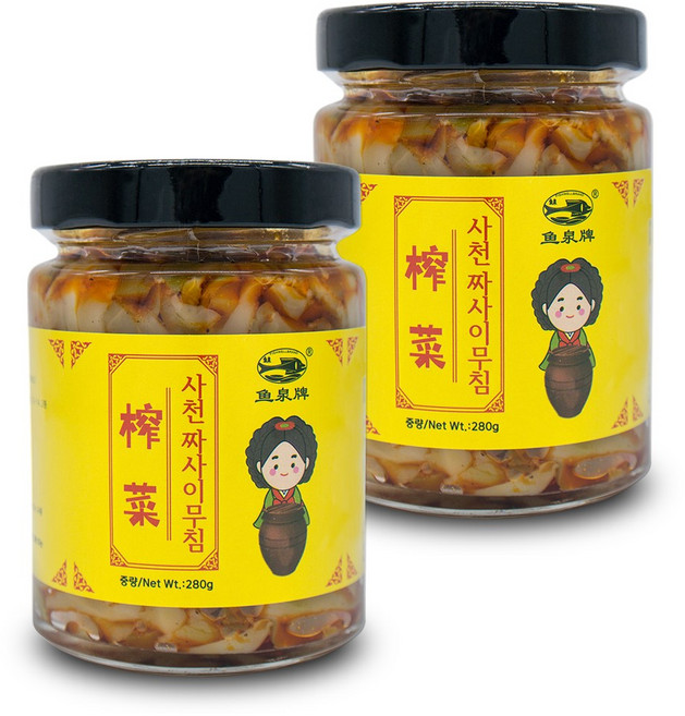 짱구샵 사천짜사이 마라맛 짜사이무침, 2개, 280g