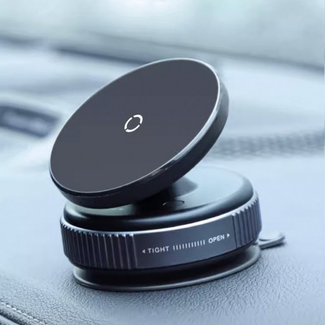 맥머트 맥세이프 진공 흡착 거치대 차량용 대시보드 유리, 1개, 블랙