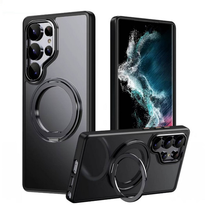 三星 S26 Ultra/S26+/S26手機殼 360度旋轉支架 軍工防摔 MagSafe無線充電