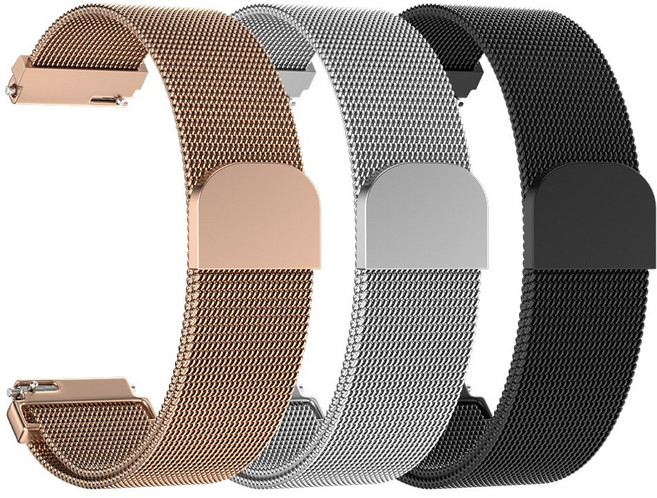 스마트워치 메탈 스트랩 22mm 16mm 가죽시계줄 금속 시계줄 갤럭시 워치 호환, 1개