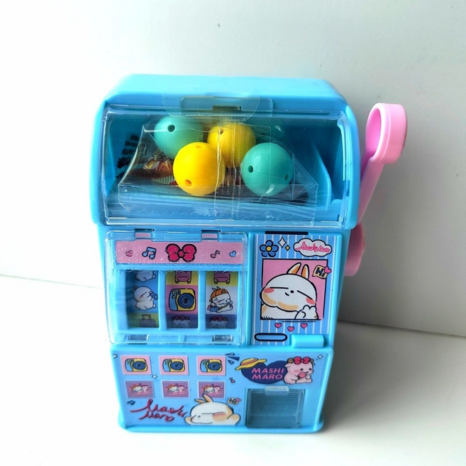 Mashi Maro 玩具販賣機 購物 playset, 藍色搖獎機1個, 1個