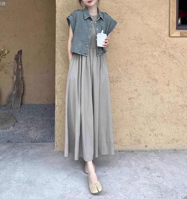 쿠팡-제니여신원피스쟈켓세트