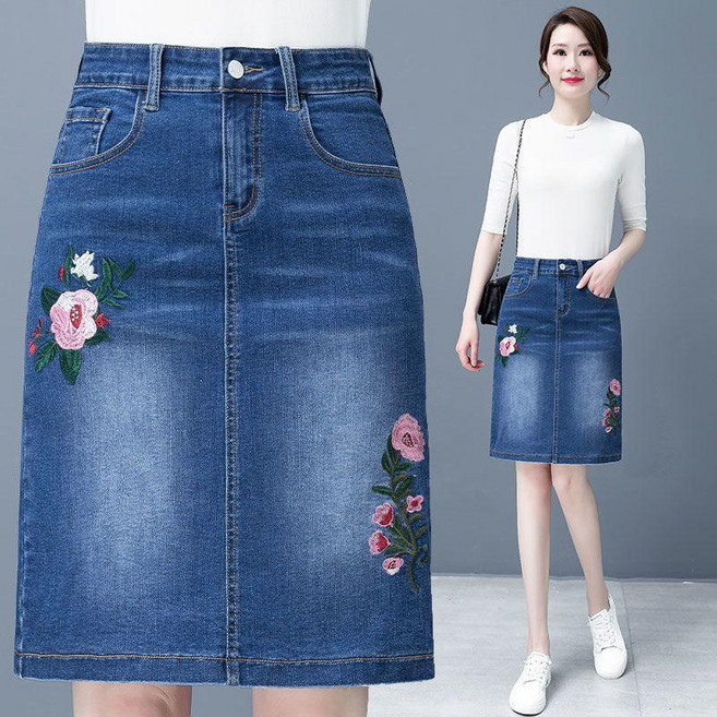 新品 2025夏季新款薄款牛仔短裙女士半身裙高腰顯瘦彈力修身一步包臀裙 副廠商品