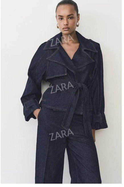 자라 봄 와이드 데님 트렌치코트 2026 ZARA