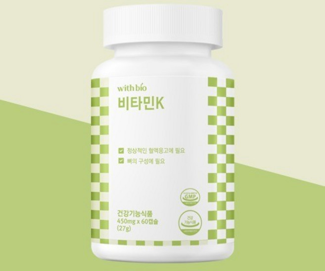 위드바이오 비타민K 450mg x 60캡슐, 1개, 1정