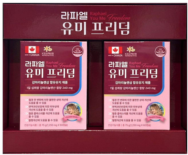 라파엘 유미 프리덤 여성 갱년기 월경전증후군 PMS 영양제, 1개, 120회분