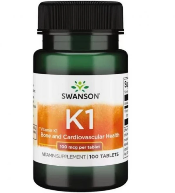 Swansons 스웬슨 - 비타민 K1 100mcg | 뼈 건강과 혈액 응고 지원 100정, 1개 - 쿠팡