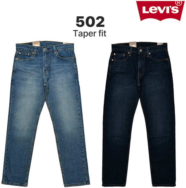 국내매장판 리바이스 502 남성 청바지 테이퍼드 워싱 진 Levi's 레귤러 핏