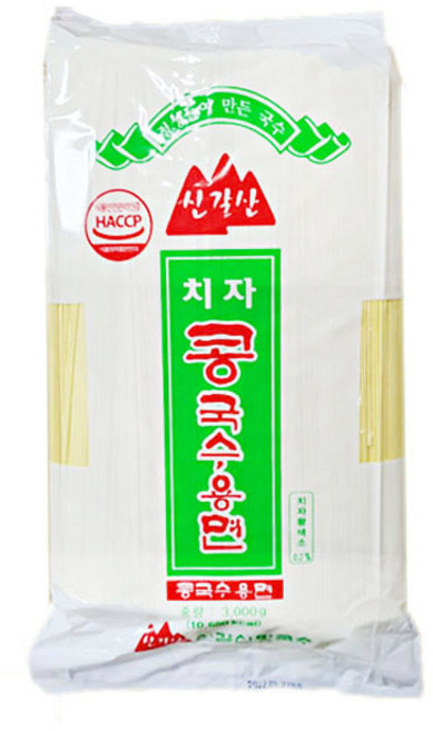 신갈산 치자 콩국수용면 3kg 노란면 콩국수 콩국 여름별미, 2개