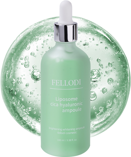 펠로디 리포좀 시카 세럼 히알루론산 앰플 2주 사용후 리프팅 모공 면적 노화지수 톤업 볼륨 안면 주름 개선 임상 완료 수분 재생 에센스, 1개, 100ml