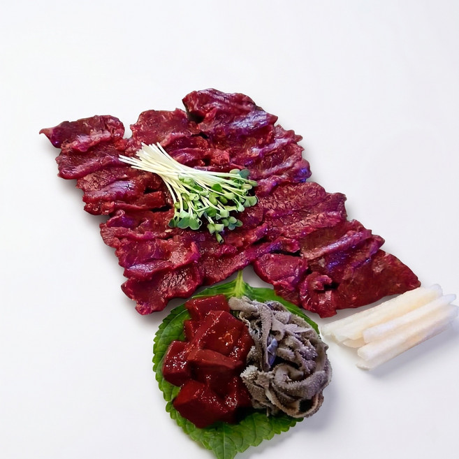 당일도축 한우 암소 대구뭉티기300g 생고기 우둔살 육사시미 육회, 1개, 300g