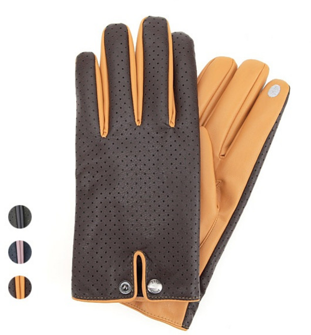 ELLE(엘르) 펀칭레이어드 남자 가죽장갑 ELM-16007 케이스 동봉되지 않습니다