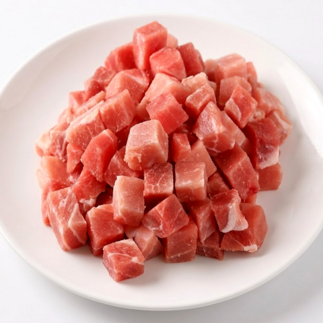 최고기나라 돼지고기 한돈 1등급 뒷다리살 카레고기 카레용 고기 2kg, 1개