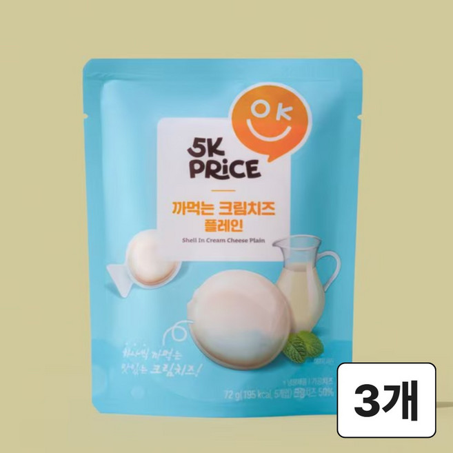 5k프라이스 까먹는 크림치즈 플레인, 15개, 14.4g