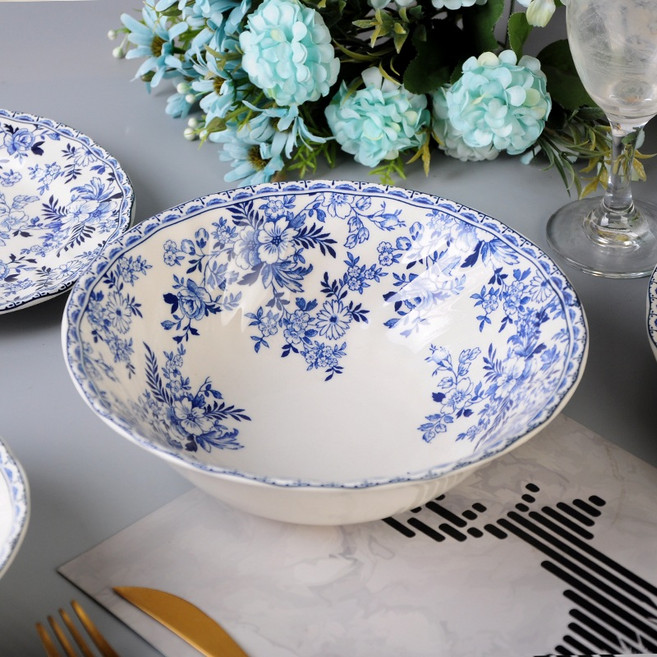 영국 수출 존슨브라더스 세라믹 식기 세트 명품그릇 빈티지 접시 1개 혼합색상, 8인치 샐러드볼 × 혼합색상 × 1개