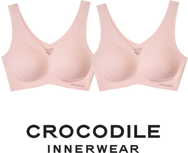 [크로커다일] 소프트핏 쉘론 V넥 패드일체형 브라2종 로즈베이지 CDWBR5M07_2