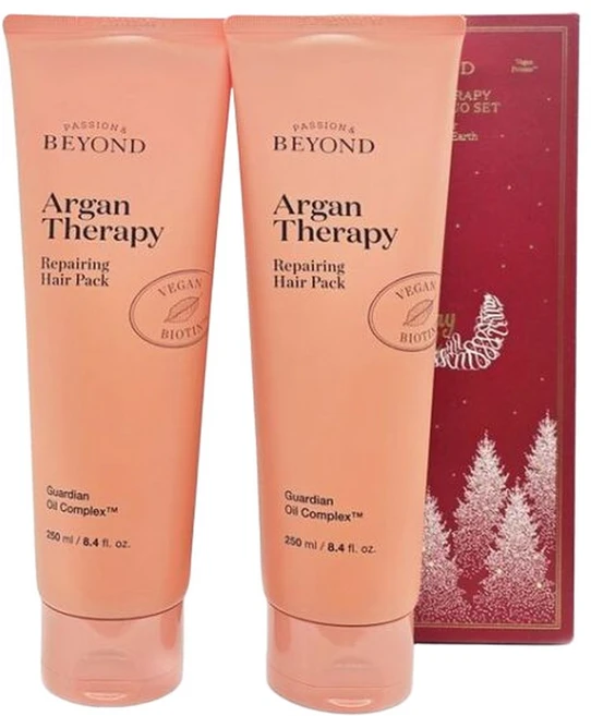 비욘드 아르간 테라피 리페어링 헤어팩 250ml x 2개 - 쿠팡